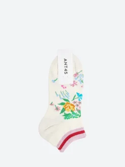Online - Lihue Short Sock in Milk and Pink Women Socks & Hosiery | Belts