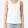 Clearance - Amber Tank Top in Ecru Women Tops & Blouses