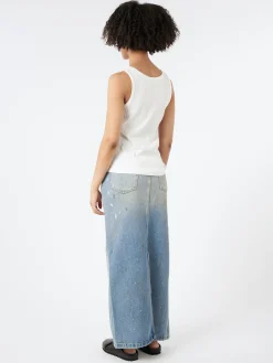 Clearance - Amber Tank Top in Ecru Women Tops & Blouses
