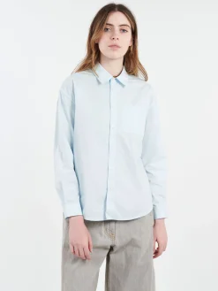 Discount - Boyfriend Brodee Shirt in Pale Blue Women Tops & Blouses | Overalls & Jumpsuits