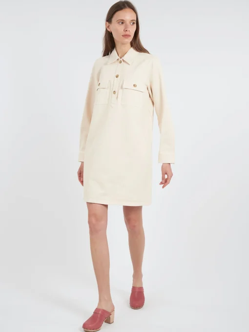 Outlet - Mia Dress in Ecru Women Dresses