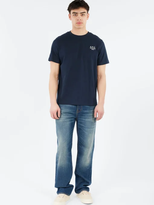 Clearance - Standard Rue Madame T-Shirt in Dark Navy and Ecru T-Shirts