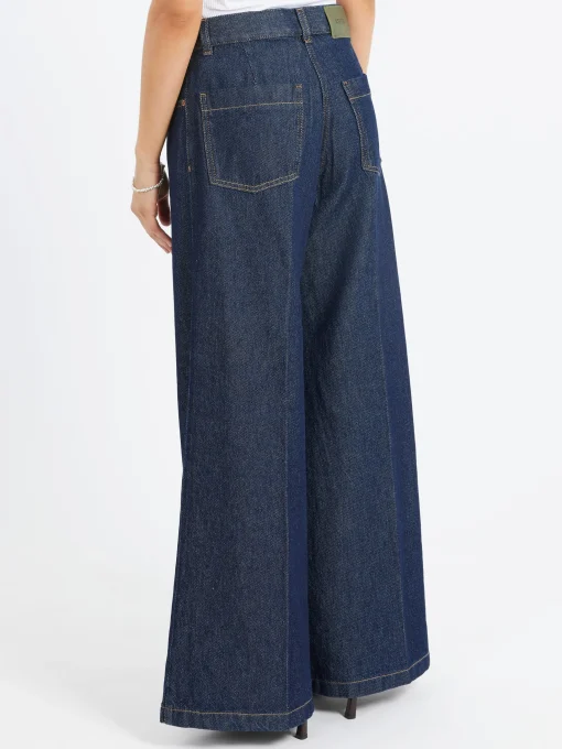 Sale - Wide Leg Flared Jeans in Women Pants | Denim