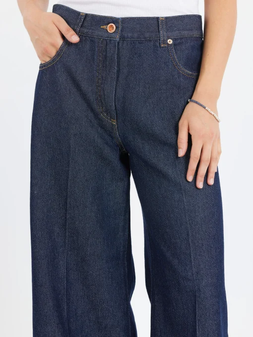 Sale - Wide Leg Flared Jeans in Women Pants | Denim
