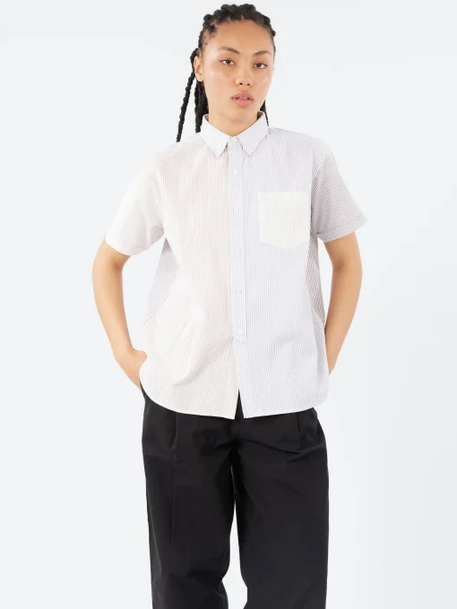 New - Short Sleeve Button Down Shirt in Women Tops & Blouses | Button-Ups