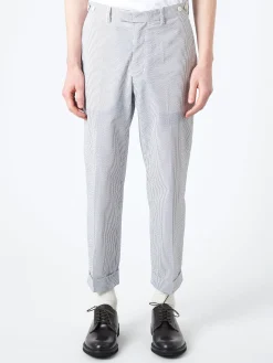 Online - Seersucker Ivy Trousers in Blue Stripe Pants
