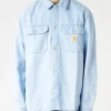 Fashion - Harvey Shirt Jacket in Blue Stone Bleached Outerwear
