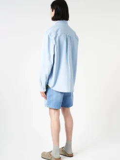 Fashion - Harvey Shirt Jacket in Blue Stone Bleached Outerwear