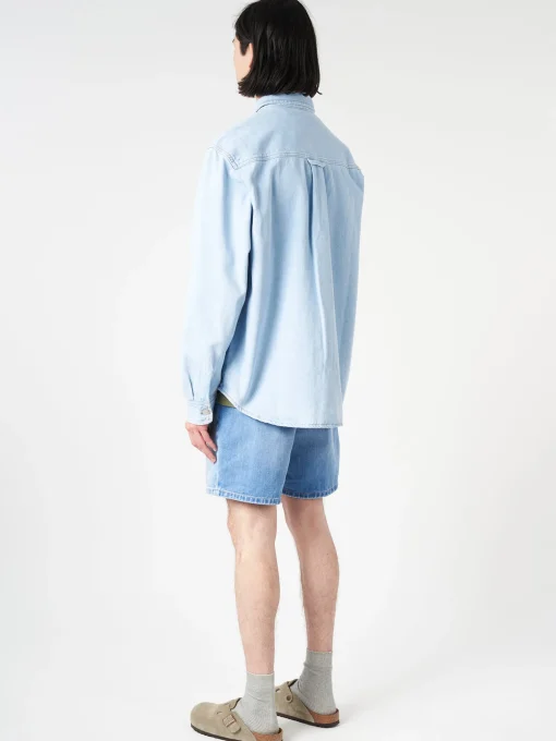 Fashion - Harvey Shirt Jacket in Blue Stone Bleached Outerwear