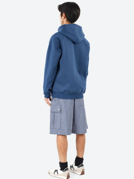 Sale - Hooded Chase Sweatshirt in Dusky Blue Sweatshirts