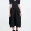 Best - Pottery Stand-Up Collar Short Sleeve Dress in Women Dresses