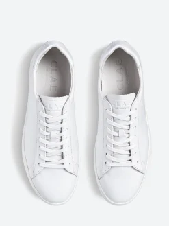 Clearance - Bradley in Triple White Leather Sneakers