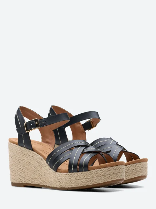 Outlet - Sabina Strap in Black Leather Women Sandals | Heels