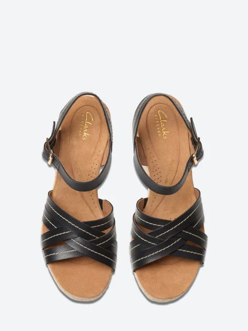Outlet - Sabina Strap in Black Leather Women Sandals | Heels