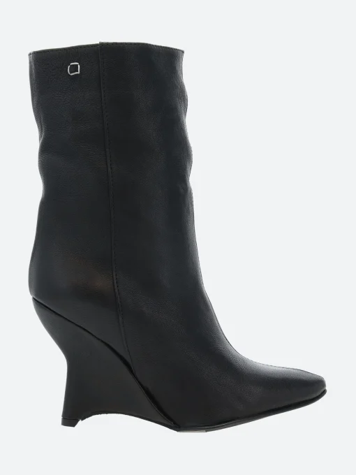 Discount - C1398 Wedge Boot in Black Women Heels | Boots