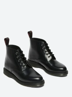 Fashion - Emmeline Lace Up Boots in Black Polished Smooth Women Boots