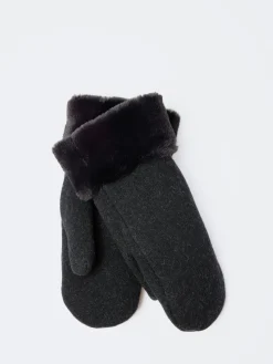 Discount - 5475 Mitten in Black and Black Women Gloves | Belts