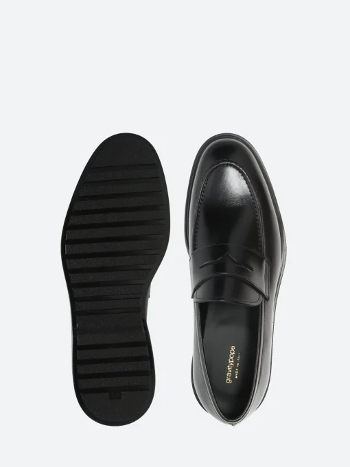 Online - Marvis Penny Loafers in Nero Vitello Shoes | Loafers