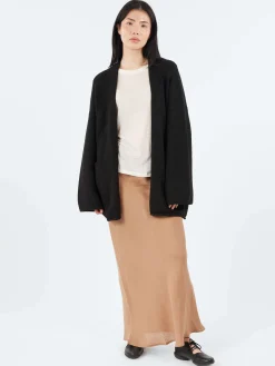 Outlet - Open Cardigan in Black Melange Women Tops & Blouses | Knitwear