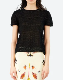 Hot - Pointelle Baby Tee in Women Tops & Blouses | T-Shirts