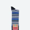 Outlet Marcoliani - Rainbow Stripe Sock in Blue Mix Socks