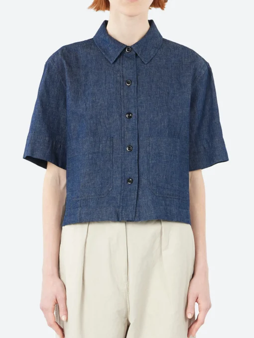 Best - MHL Cropped Uniform Shirt in Women Tops & Blouses | Button-Ups
