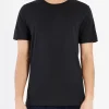 Hot - 1950s Men's Loopwheeled T-Shirt in Black T-Shirts
