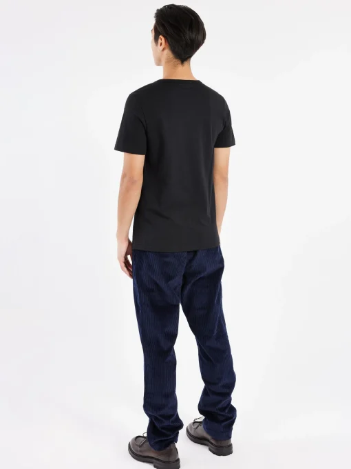 Hot - 1950s Men's Loopwheeled T-Shirt in Black T-Shirts