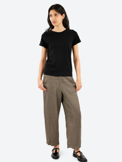 Discount - Crew Neck T-Shirt in Black Women Tops & Blouses | T-Shirts