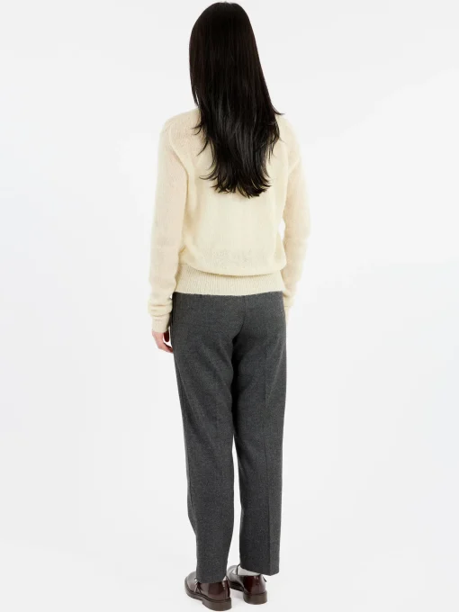 Discount - Alpaca Cardigan in Pale Yellow Women Tops & Blouses | Knitwear