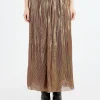New - Metallic Skirt in Gold Women Skirts