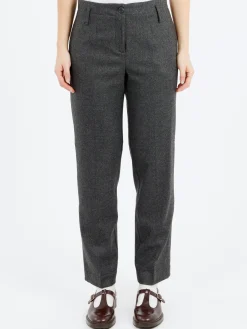 Hot - Wool Blend Pants in Anthracite Women Pants