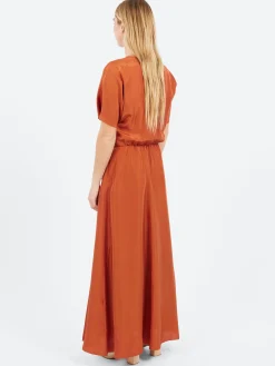 Outlet - Wrap Dress in Maple Women Dresses