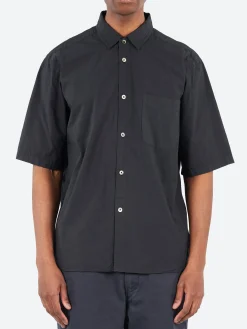 Discount - Organic Cotton Broadcloth Short Sleeve Regular Collar Shirt in Button-Ups