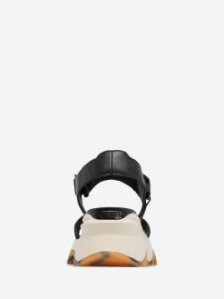 Best - Kinetic Impact Y-Strap High Wedge Sandal in Black and Chalk Women Mary Janes | Sandals