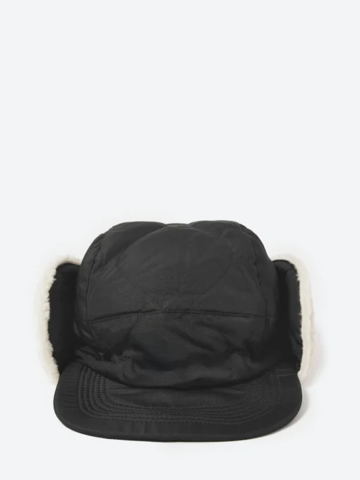 Outlet - Military Down Cap in Black and Cream Women Hats | Hats
