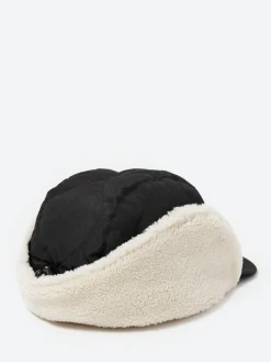 Outlet - Military Down Cap in Black and Cream Women Hats | Hats