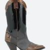 Best - 12357 in Brn Pat and Gry Sue and Black Women Heels | Boots