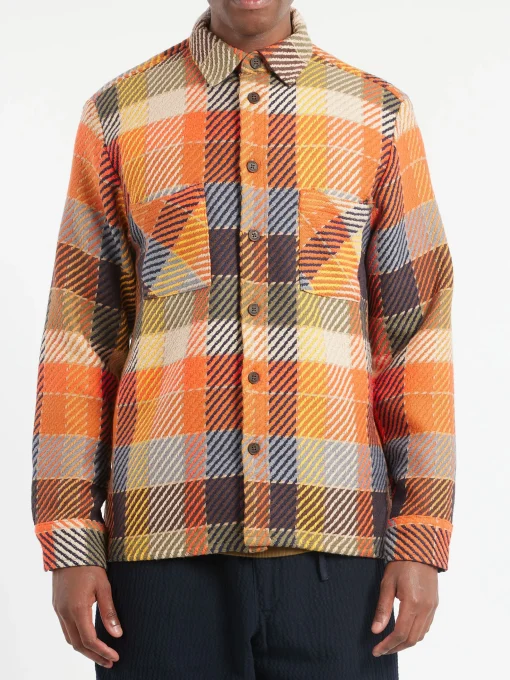 Sale - Whiting Overshirt in Orange Multi Outerwear